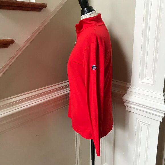 Fulsap Gemini 1/4 Zip Pullover Womens XL Red Base Layer Power Stretch Mock Neck - Picture 9 of 13